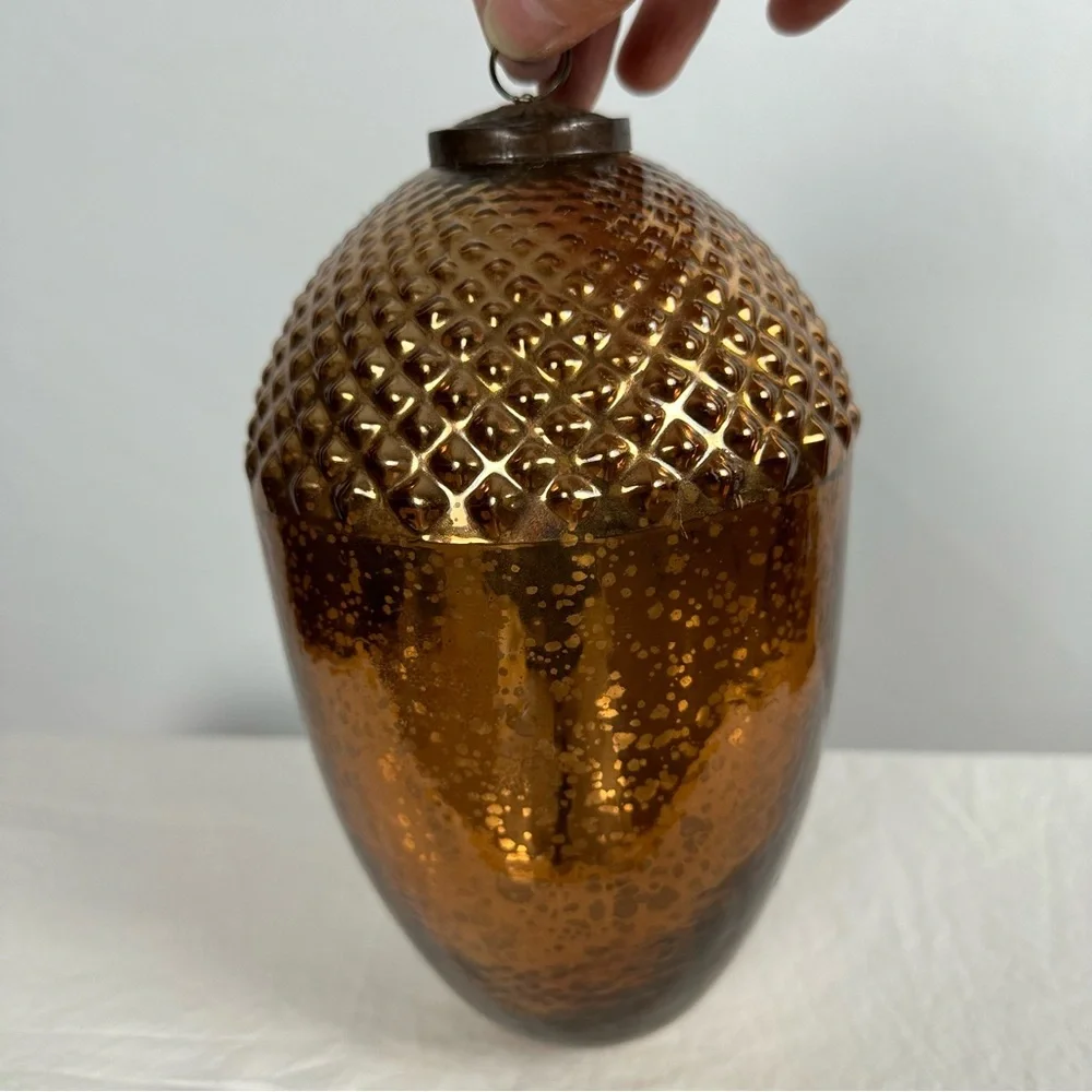 GIANT KUGEL style glass acorn ornament